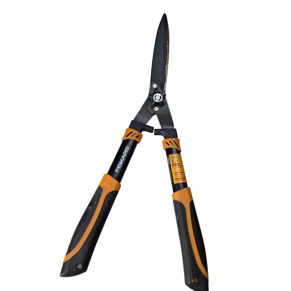 Fiskars Hedge Shears Manual Garden Trimmer Black Orange 9171 03-020153r1 S2